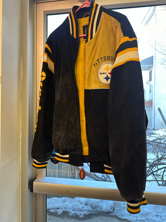 Vintage Pittsburgh Steelers Leather Jacket NFL