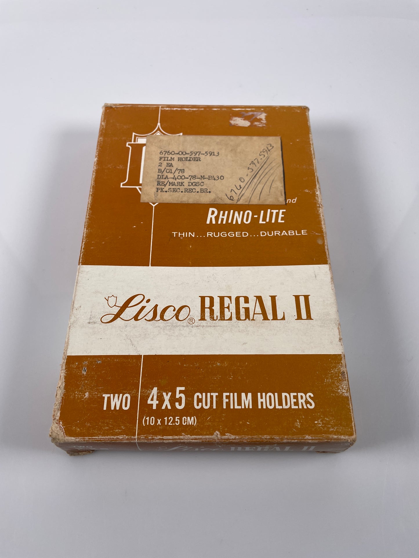 Lisco Regal II 4x5 Cut Sheet Film Holder Plastic LOT of 2 Military