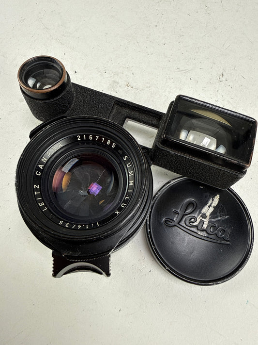 LEITZ Leica Summilux M 35mm F1.4 V1 Lens Black Paint Goggles 11871
