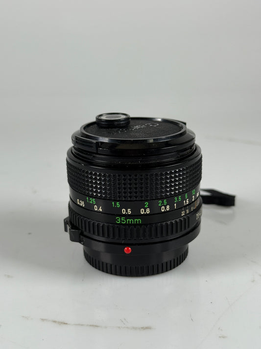 Canon 35mm f2.8 NFD camera lens wide angle