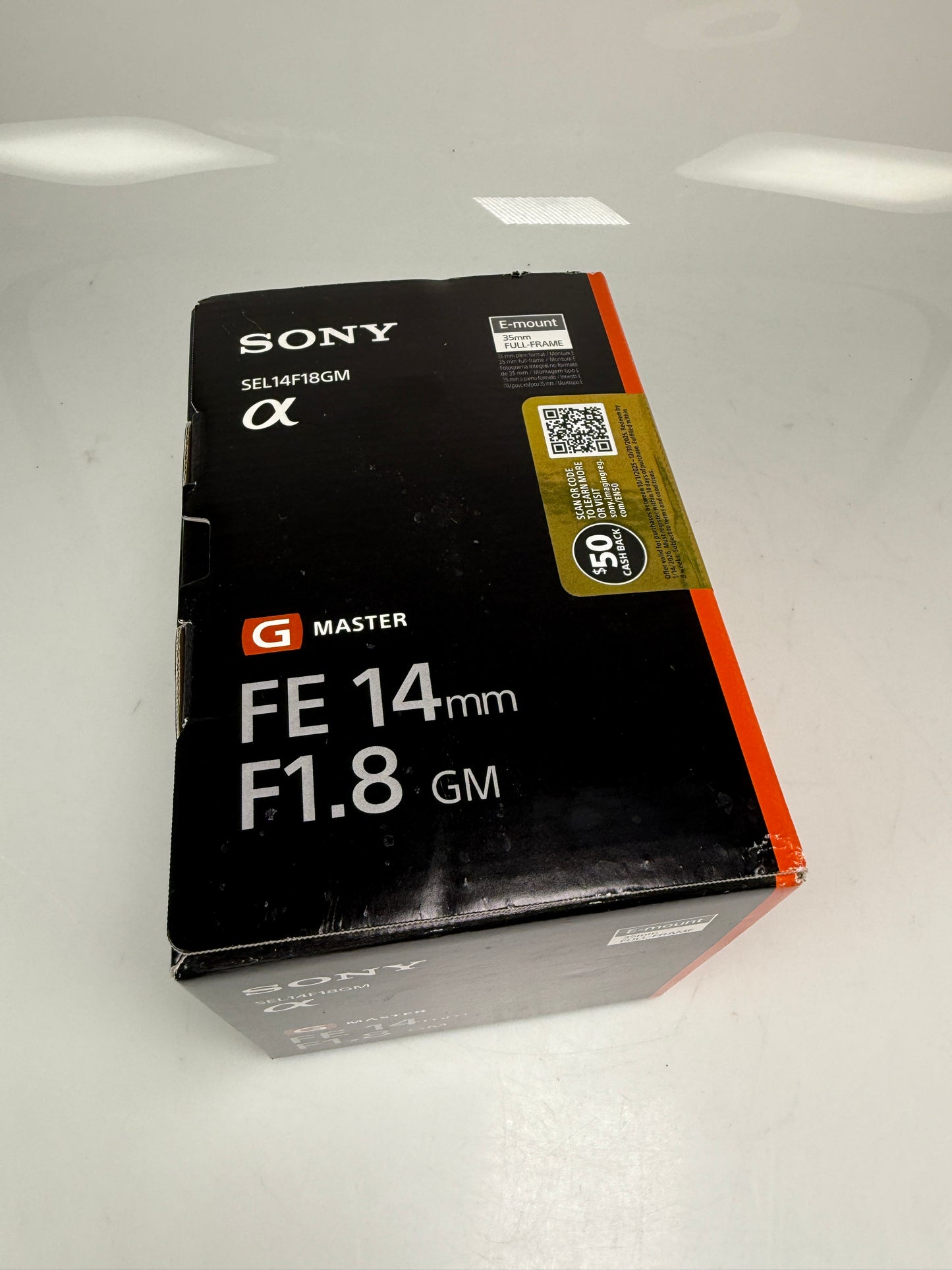 Sony FE 14mm F1.8 GM Full Frame Ultra Wide Prime G Master Lens for E-Mount SEL14