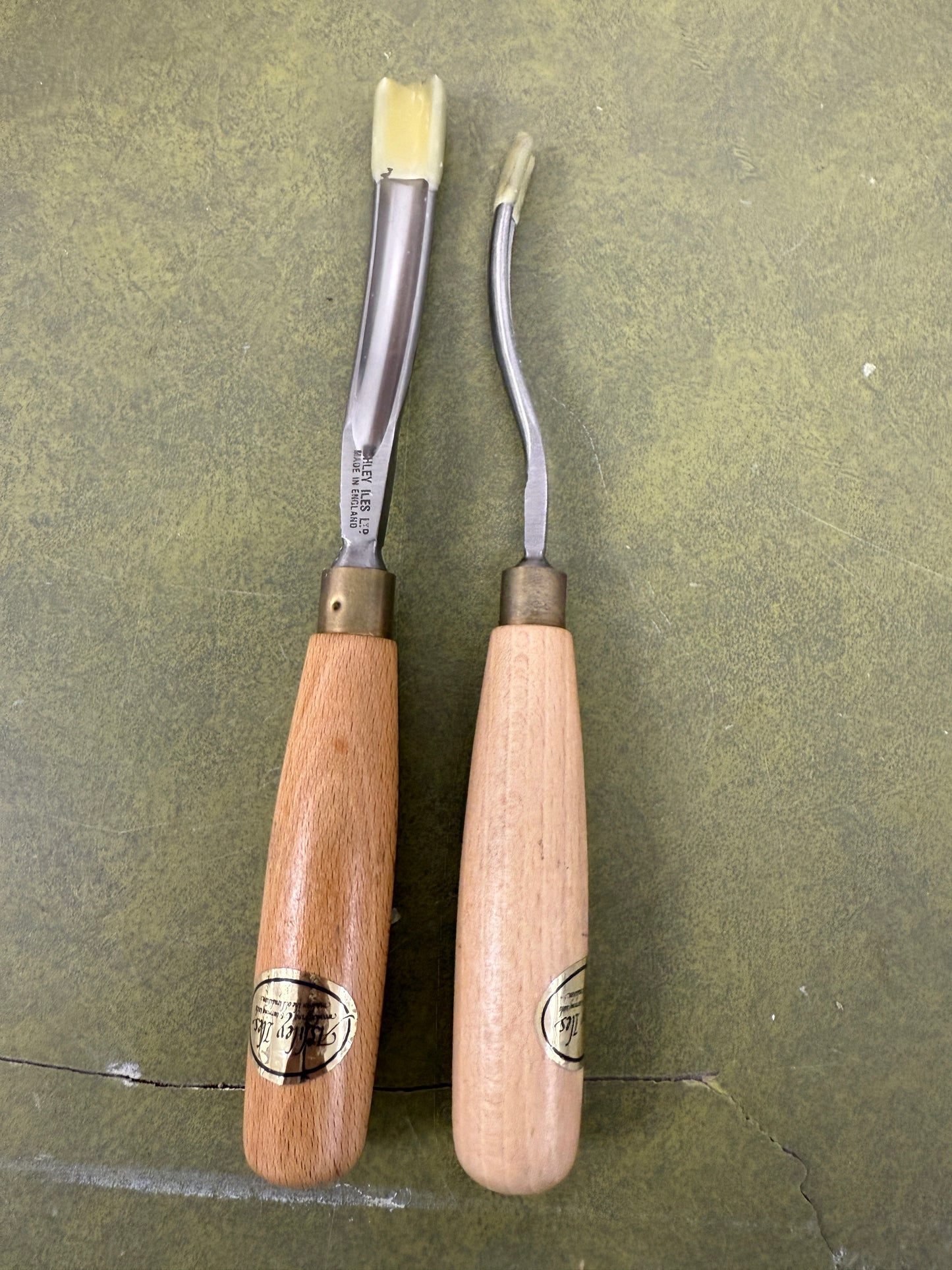 Vintage Ashley Iles Carving Gouge set of 2 No 18 Chisels