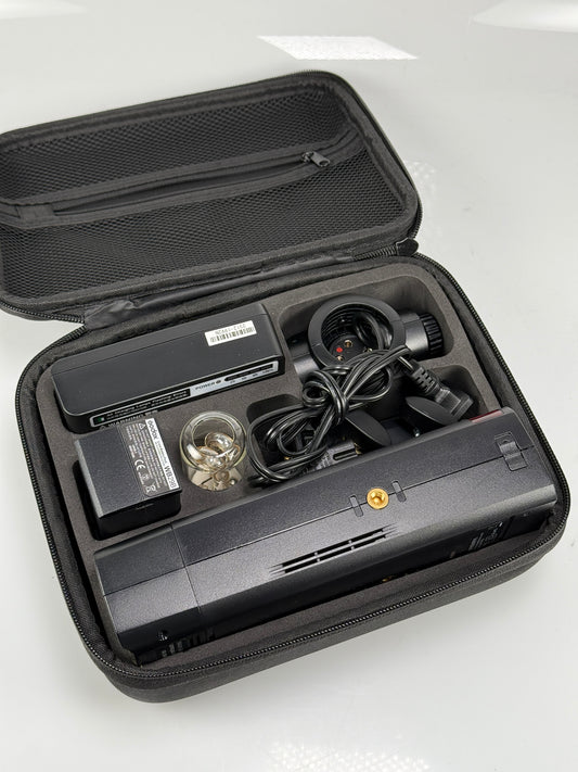 Godox AD200 Pro Wireless TTL Portable Flash Kit with Case with 2 batteries, reflector