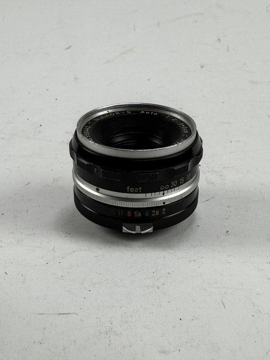 Nikon Nippon Kogaku Nikkor-S Auto PAT PEND 5cm 50mm f2