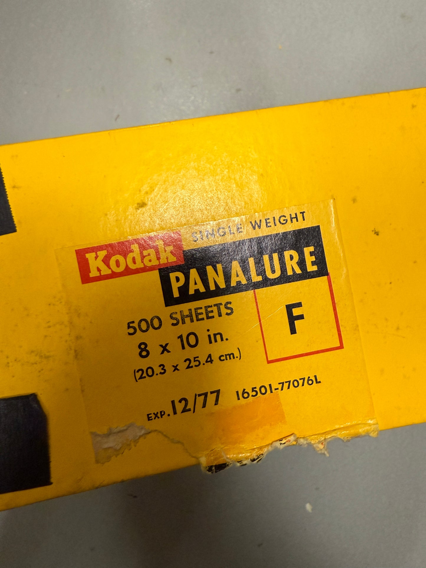 Kodak Panalure F Paper - 8x10, 50 sheets, SEALED single weight