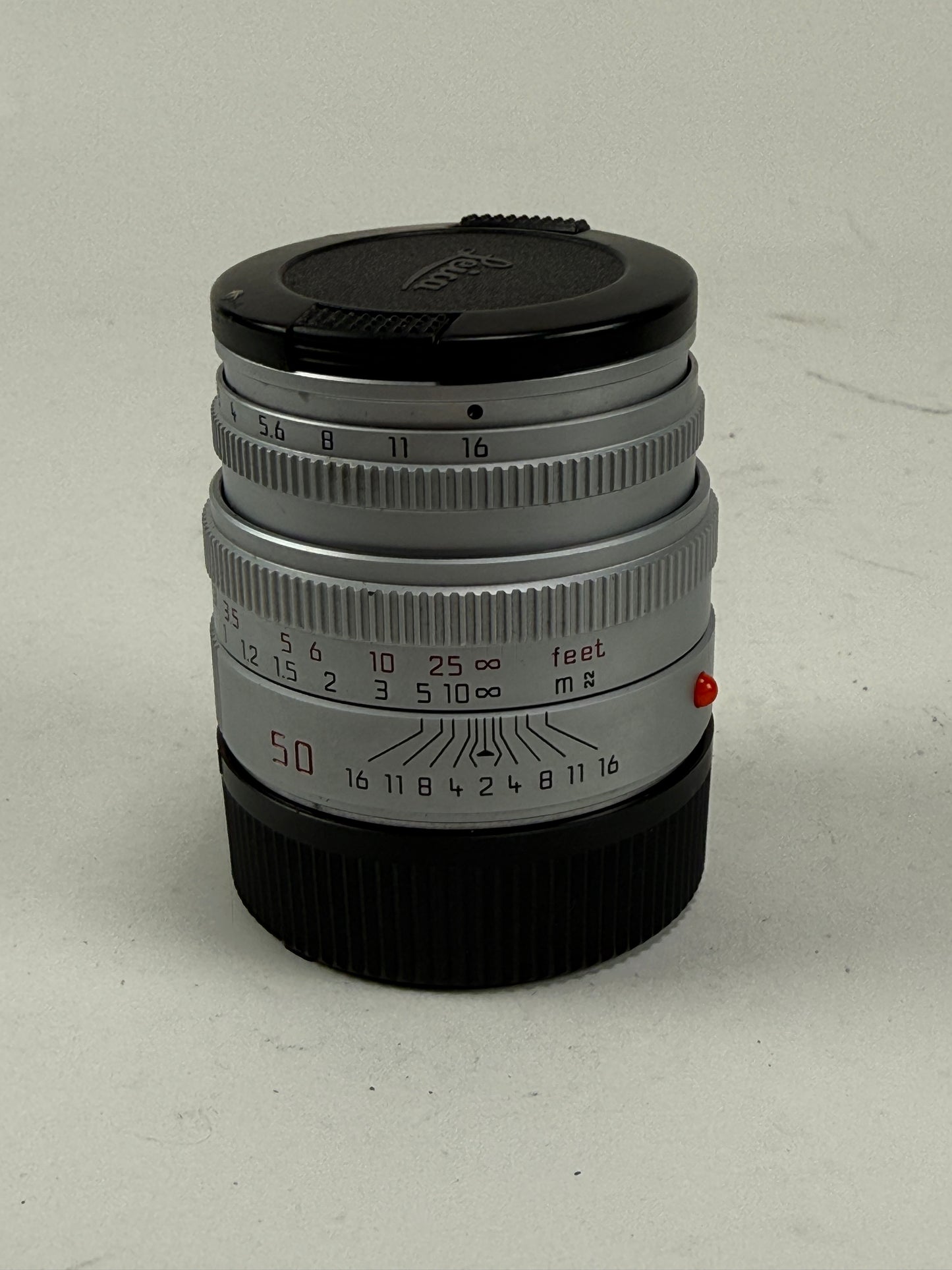 LEICA LEITZ SUMMICRON-M 50MM F2 BRASS BODY SILVER CHROME 11825 M LENS