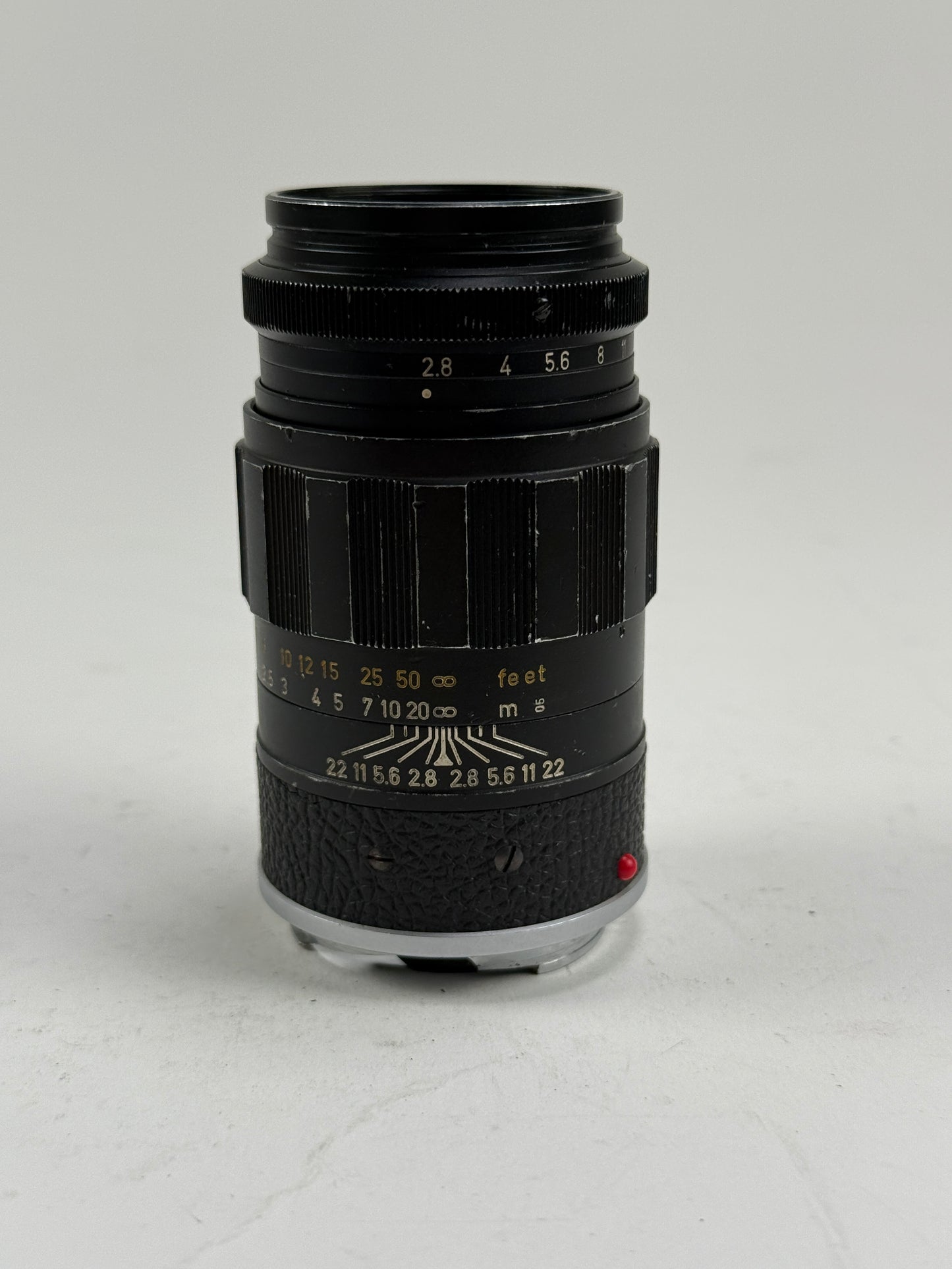Leica 90mm f2.8 Elmarit Black M mount lens