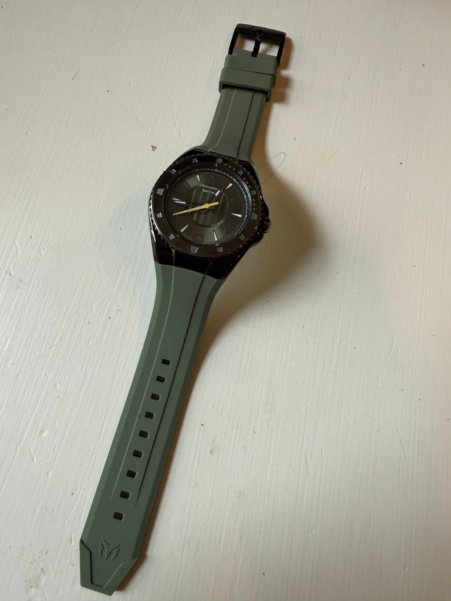 TechnoMarine Lusso Mare Men's Watch 44mm Olive Green Black TM-225025