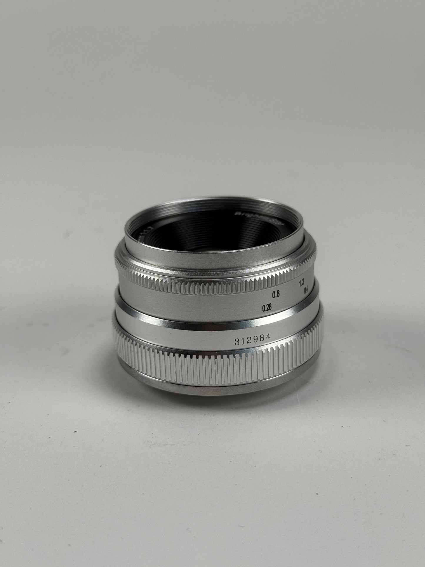 Brightin Star 35mm f1.7 Manual Focus Lens micro 4/3 M43 silver