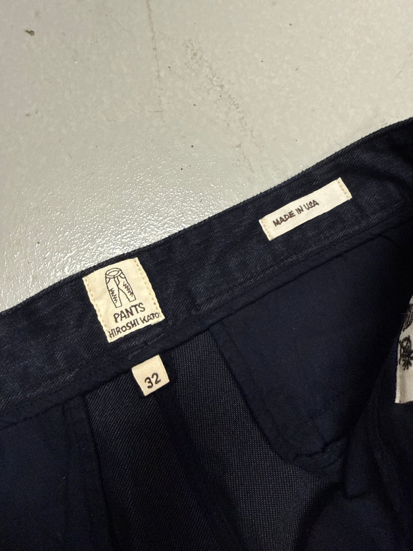 Kato By Hiroshi Kato Chino Jeans Pants In Navy Size 32 Denim