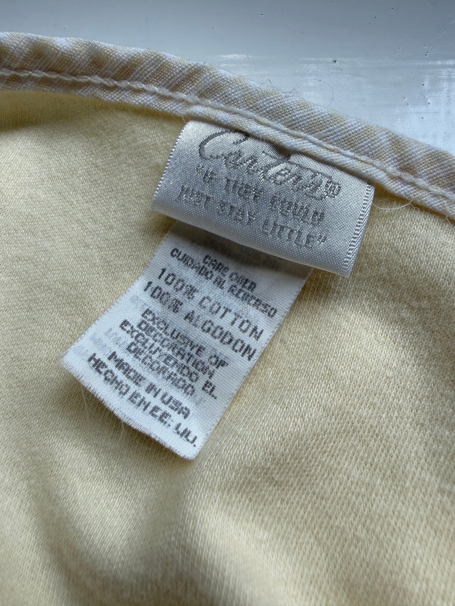Vintage Carters If They Could Just Be Little Bunny Puppy On Moon Yellow Blanket