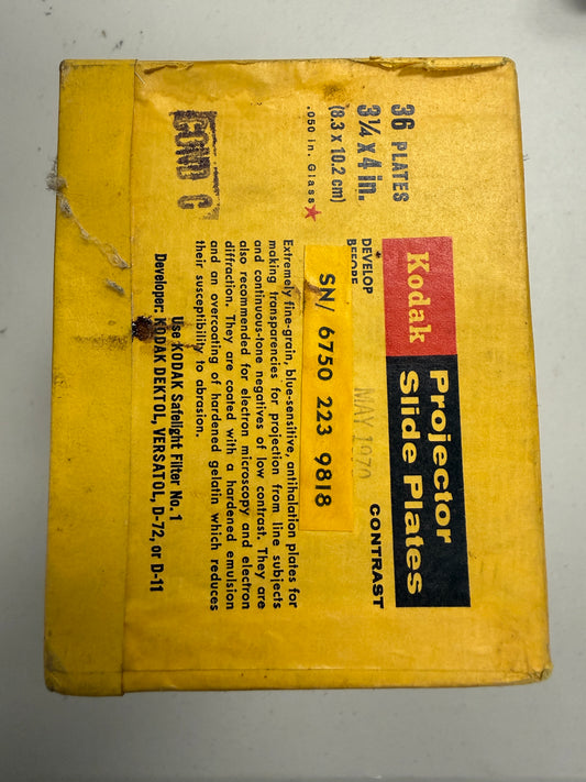 Kodak Projector Slide Plates 36 plates 3x4 3 1/4 X 4 inch glass plates