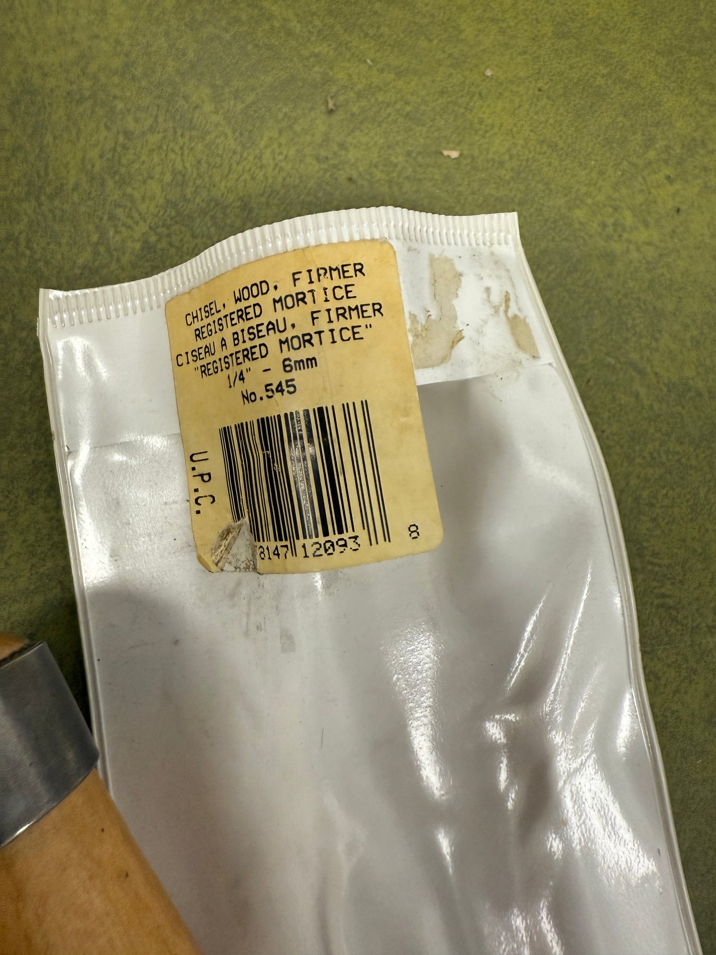 Vintage Footprint 545 sheffield 1/4'' 6mm Spoon Bit Wood Carving Chisel Tool