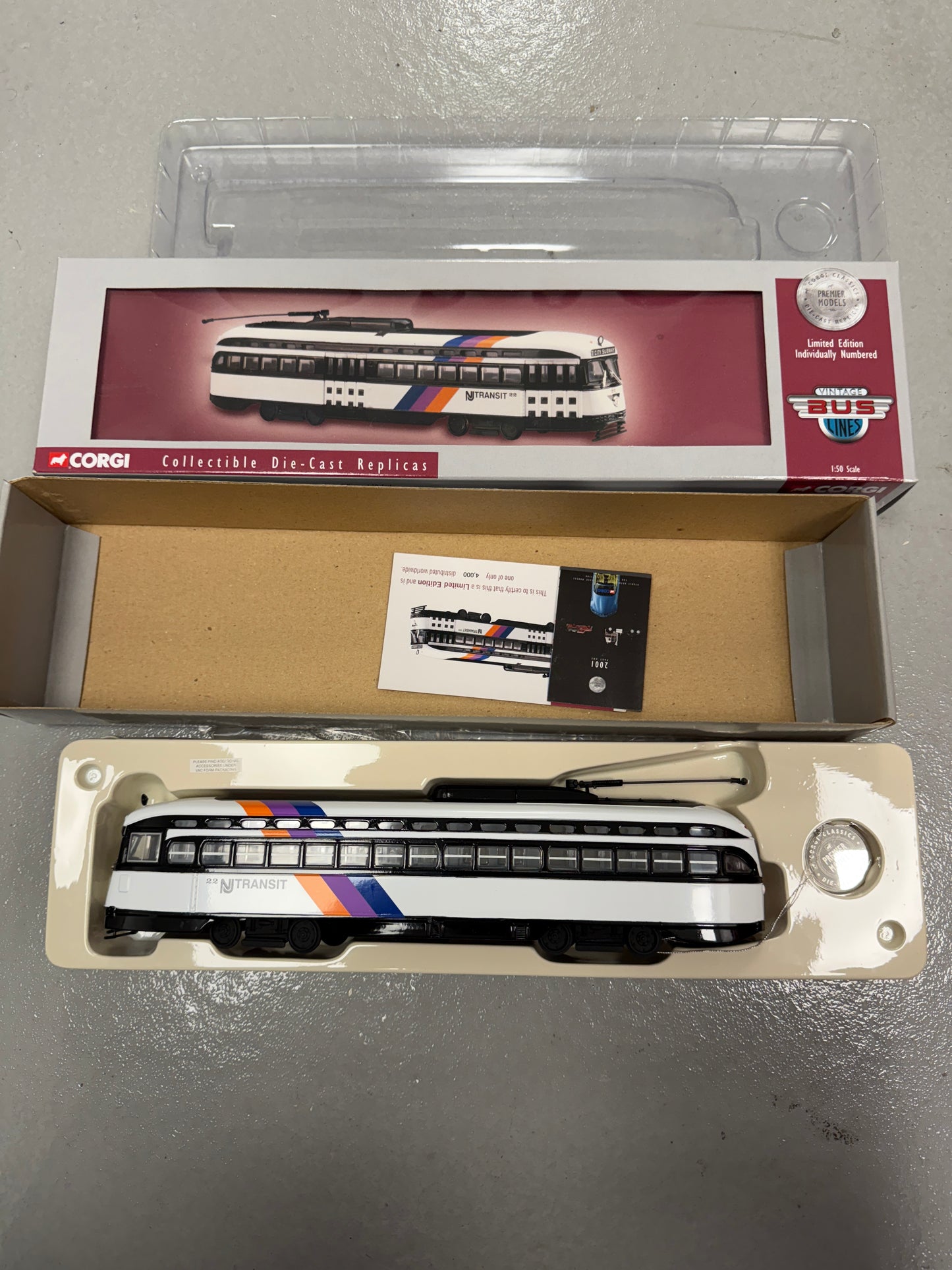 Corgi Bus Lines PCC car New Jersey Transit limited edition of 4000