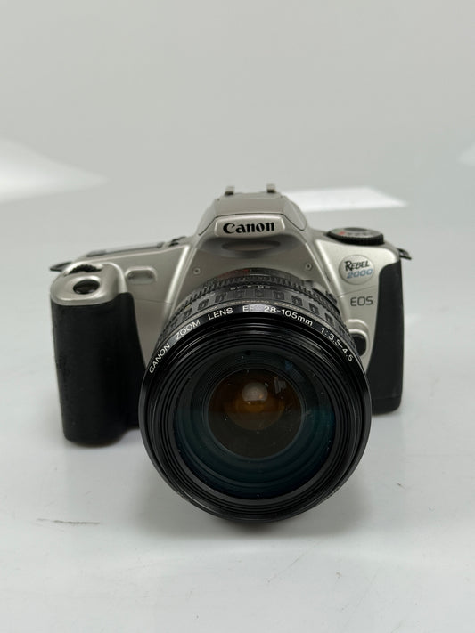 Canon EOS Rebel 2000 35mm SLR Film Camera kit with 28-105mm lens