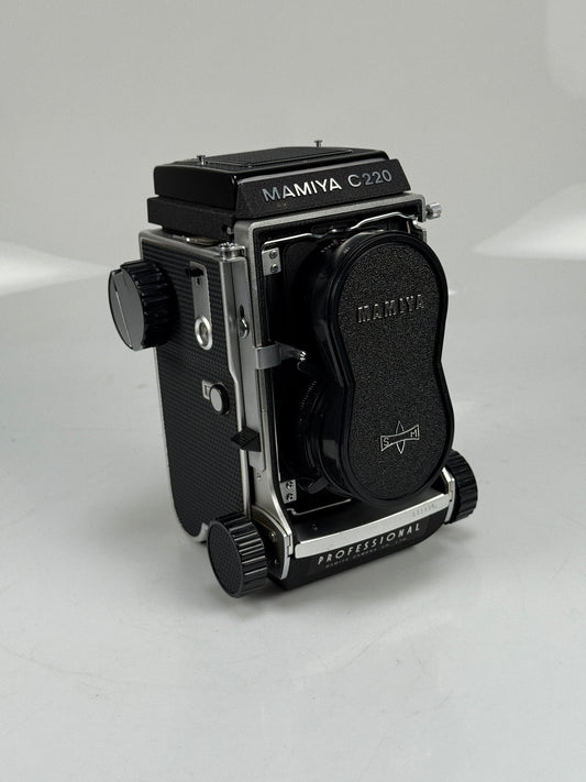 Mamiya C220 Pro TLR medium format Film camera kit 80mm f2.8 blue dot