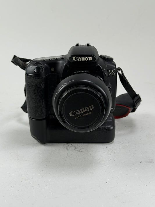 Canon 20D Digital SLR Camera Body with 18-55mm lens, grip, kit