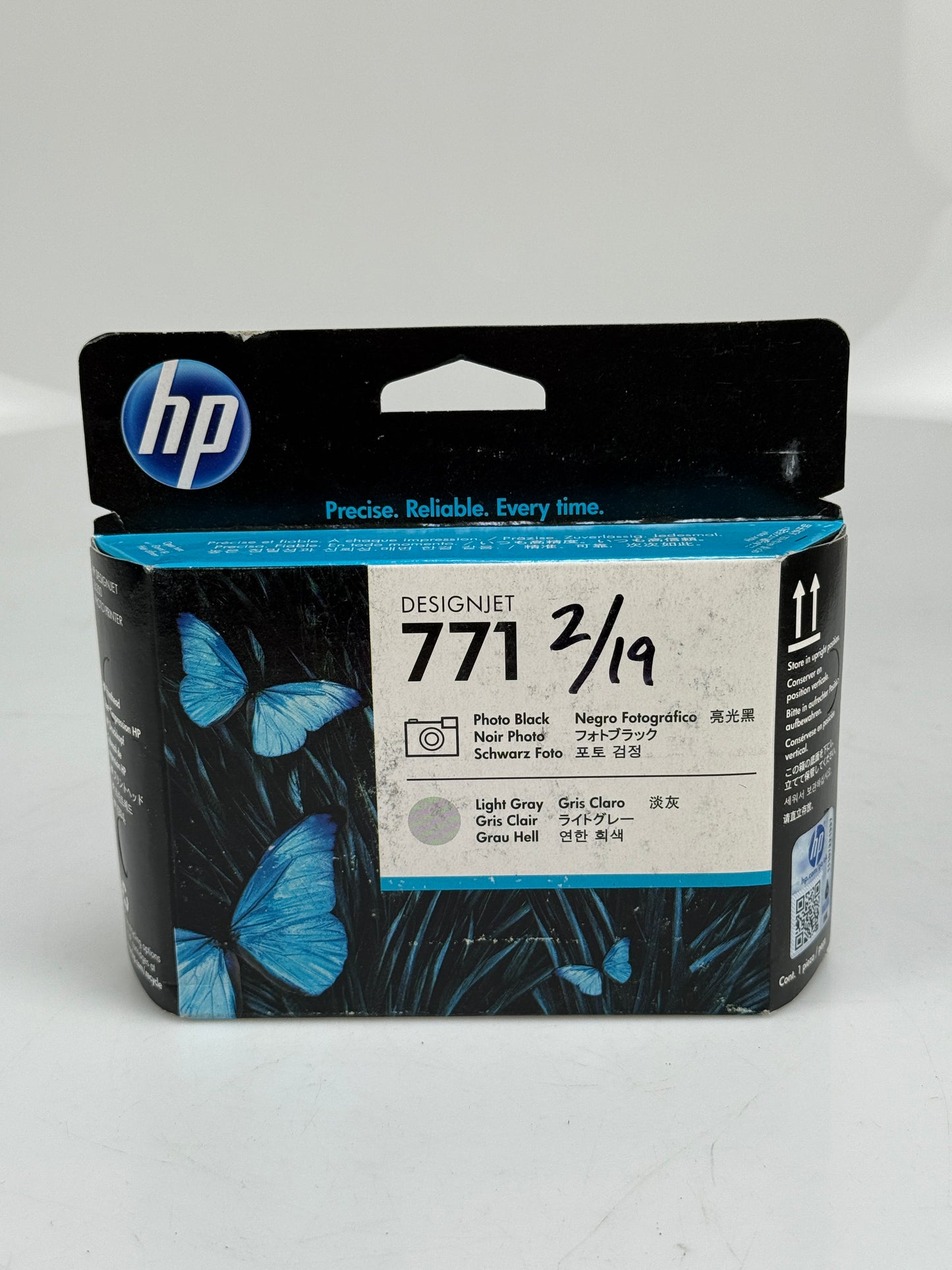 HP Genuine Printhead 771  Photo Black & Light Gray - CE020A EXP. 2019