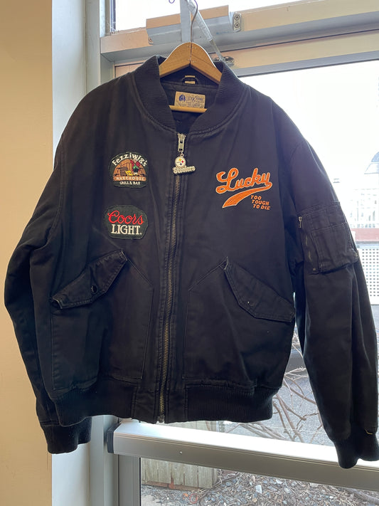 Vintage Lucky Brand Corp Too Tough To Die Jacket Men's Size XL Steelers NFL