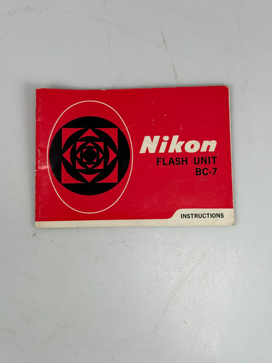 Nikon Flash Unit BC-7 Instructions c. 1966