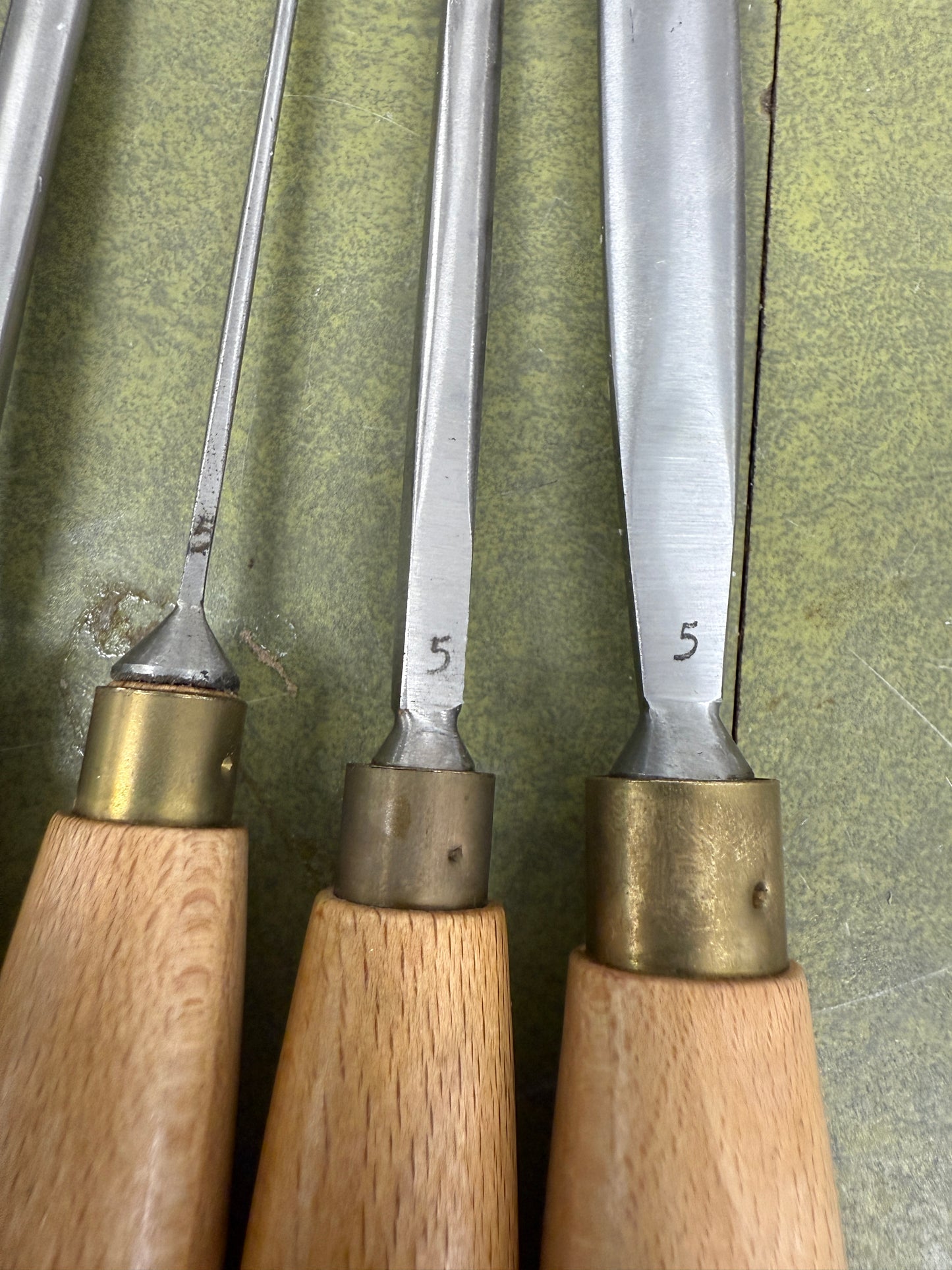 Vintage Ashley Iles Carving Gouge set of 5 No 5