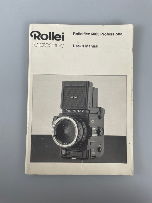 Rollei Rolleiflex 6003 Camera Film Instruction Book Manual