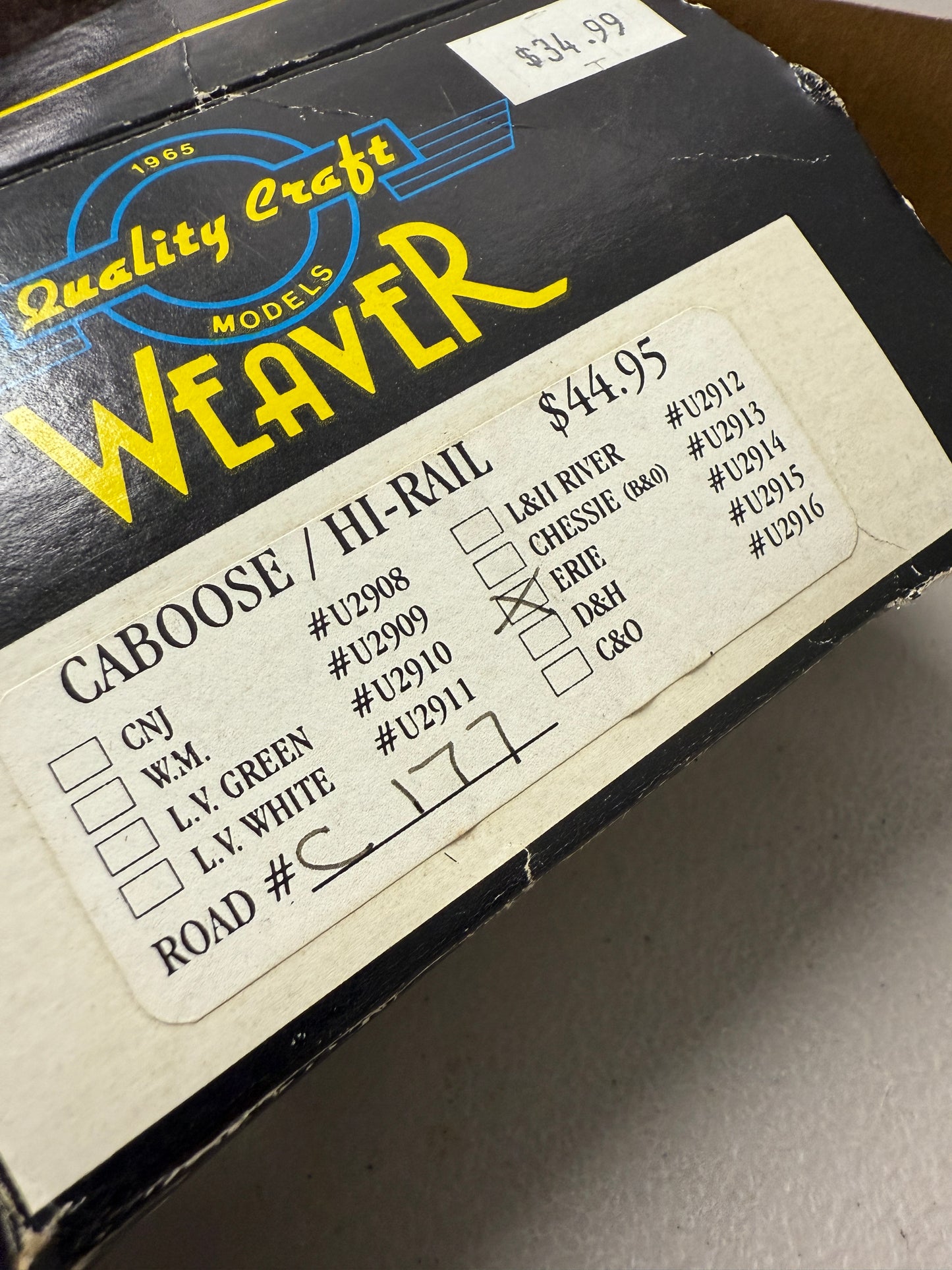 Weaver Ultra Line Erie Caboose C177 O Scale U2914 – Boxed