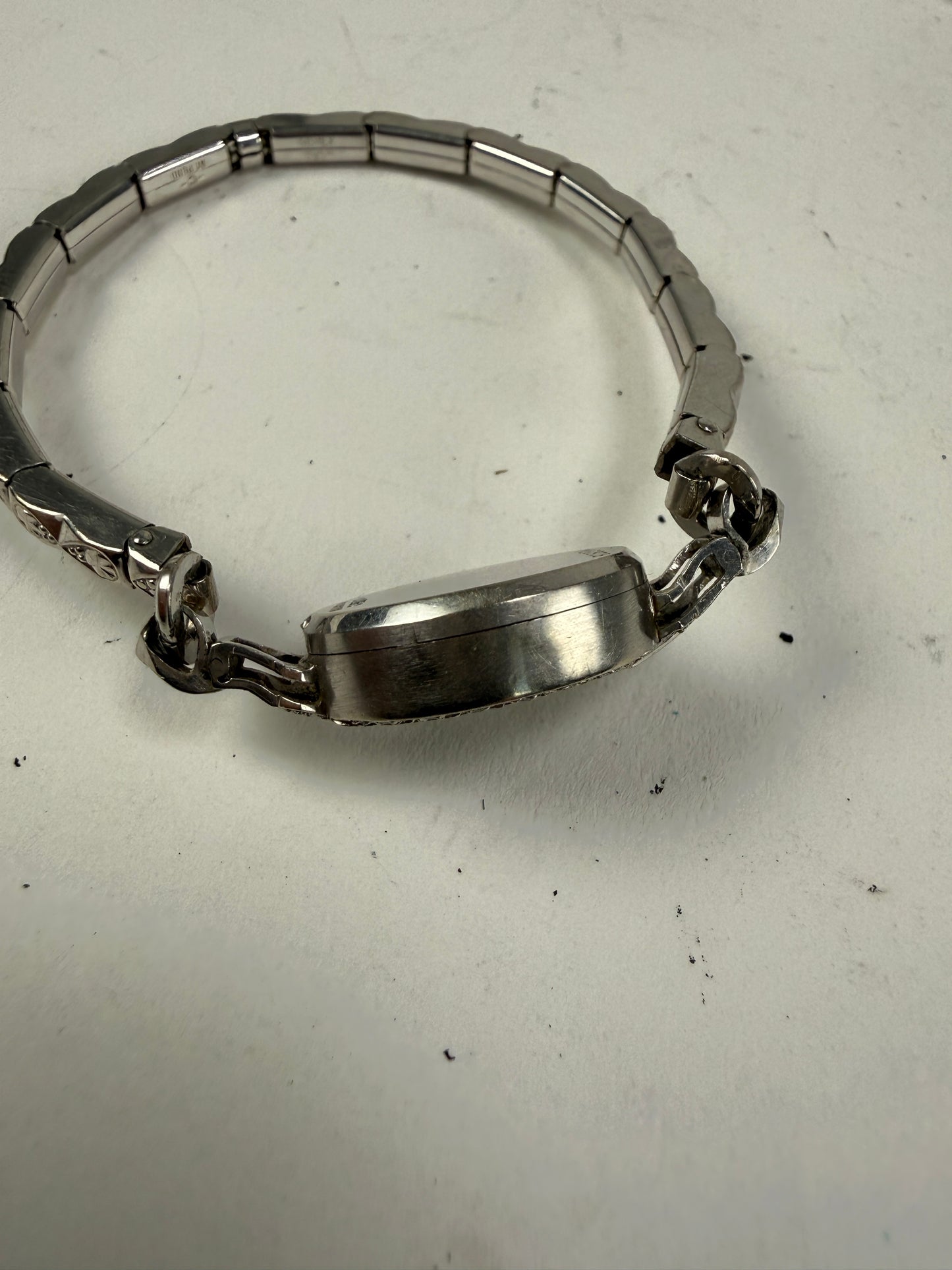 Vintage Ladies BULOVA Diamond 14k gold Watch white gold