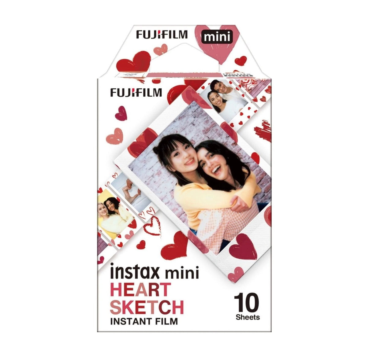 New Fujifilm Instax Mini Heart Sketch Instant Film (10 Exposures) 2025/07