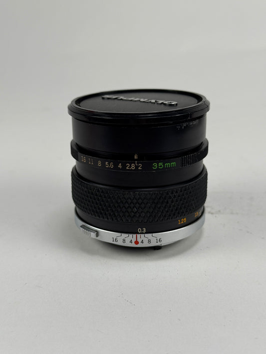 Olympus OM-System Zuiko MC Auto-W 35mm f2 Wide Angle MF Lens