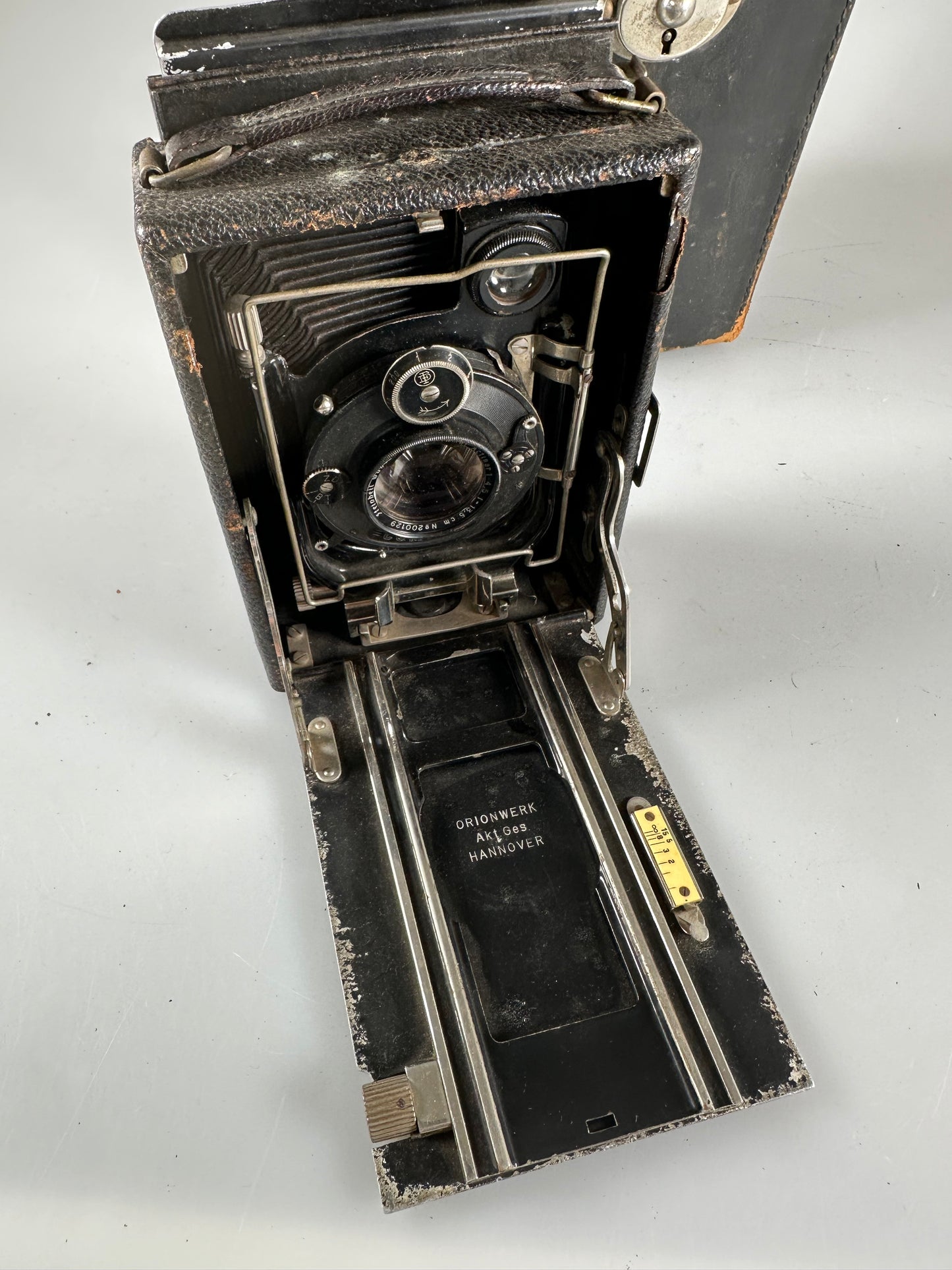 Orionwerk Akt Ges Hannover Folding Plate Camera Steinheil actinar 13.5cm f4.5