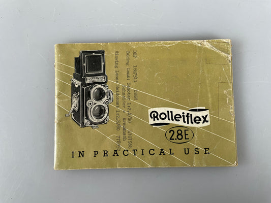 Rolleiflex 2.8E Camera Film Instruction Book Manual