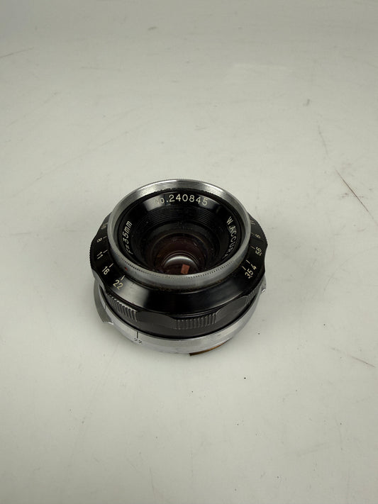 W.Accura Accura 35mm f2.8 Super Wide Angle Lens for Leica LTM with M mount adapter