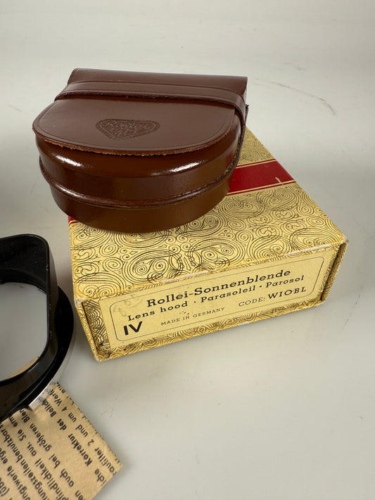 Vintage Rollei F&H Lens Hood Bay IV Boxed WIOBL