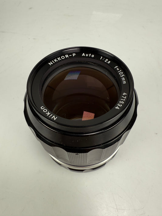 Nikon Nikkor P 105mm f2.5 Non Ai Prime Manual Focus Portrait Lens