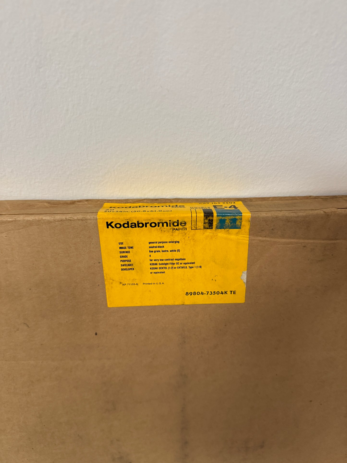 Kodak Kodabromide E 4 Double weight Photo Paper 50 Sheets 20x24 inch