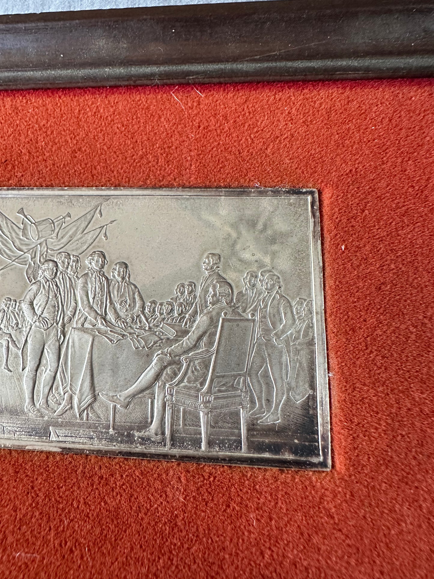 Franklin Mint Commemorative .999 Silver Bar 4.7 Oz Declaration Of Independence
