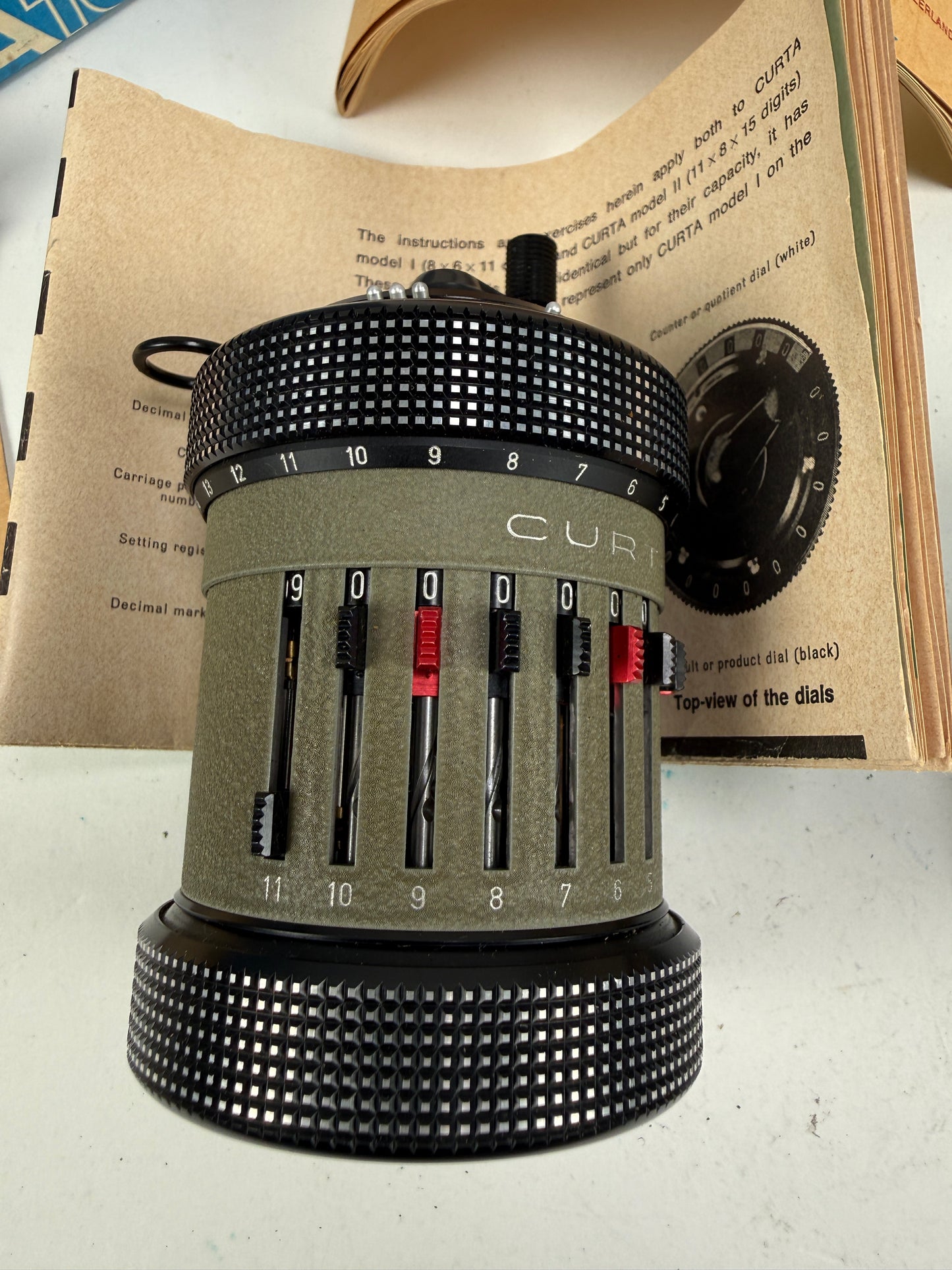 Curta Type II Mechanical Calculator – Excellent Condition w/ Original Box case