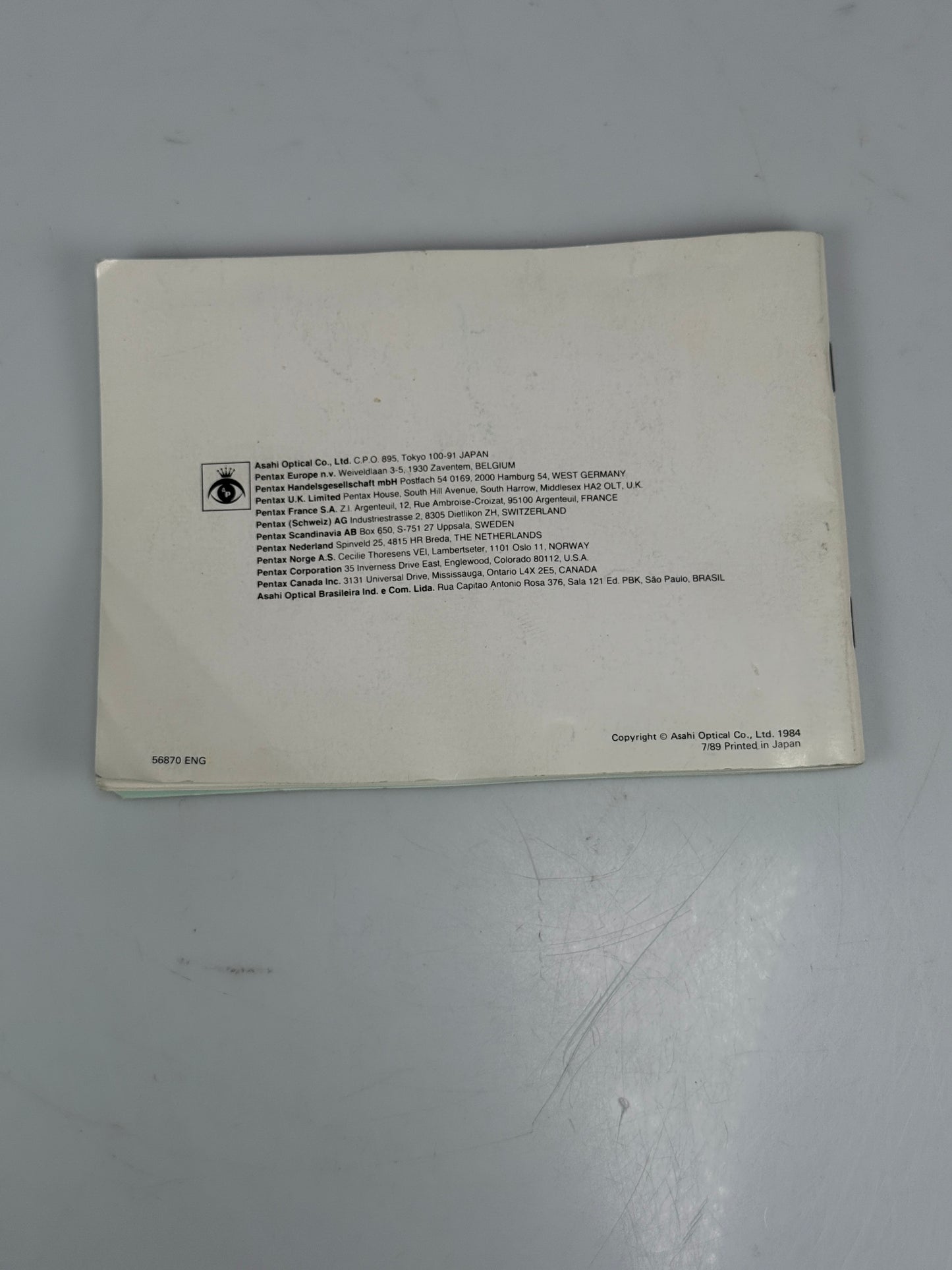 Pentax 645 Camera Instruction Manual