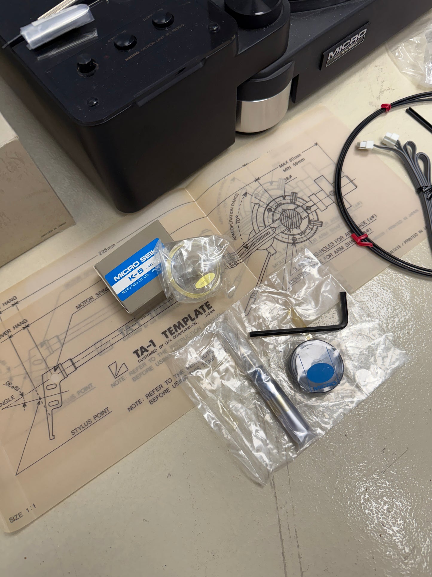 Micro Seiki 1500 series turntable RY-1500 motor, RX-1500, TA-1 arm