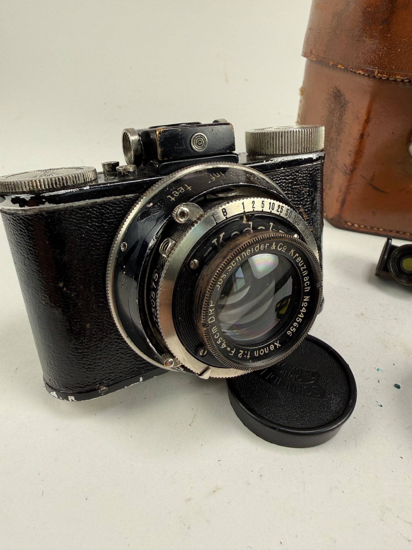Kodak Nagel Pupille 127 Film Camera w Xenon 45mm f2 Lens Filters, case, leica FOFER