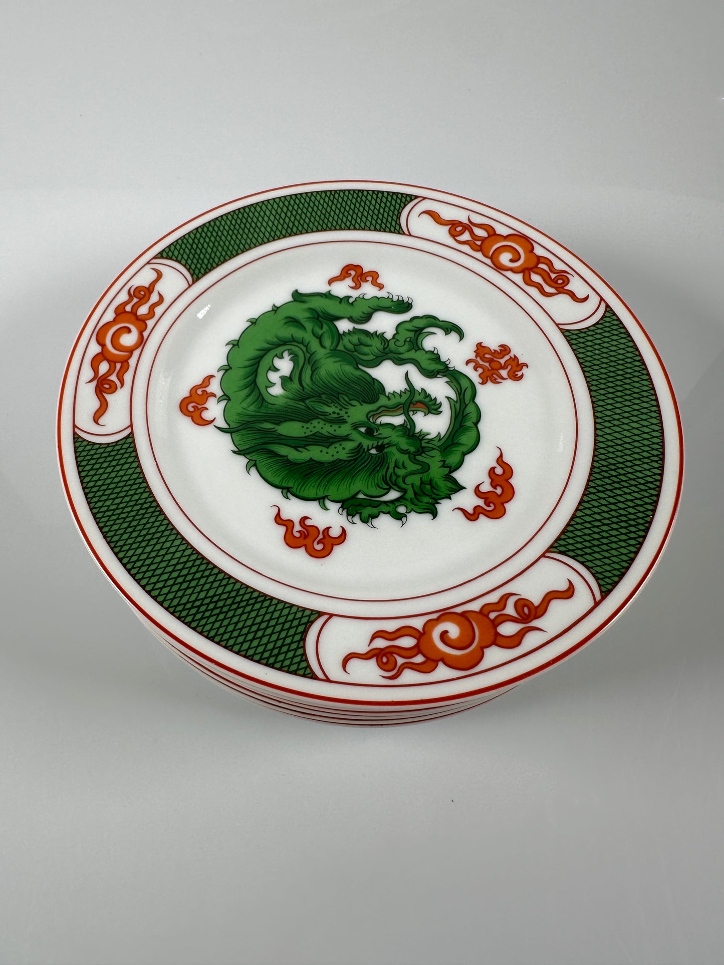 Vintage Fitz and Floyd Dragon Crest Bread Plate, 6 1/2" set of 6