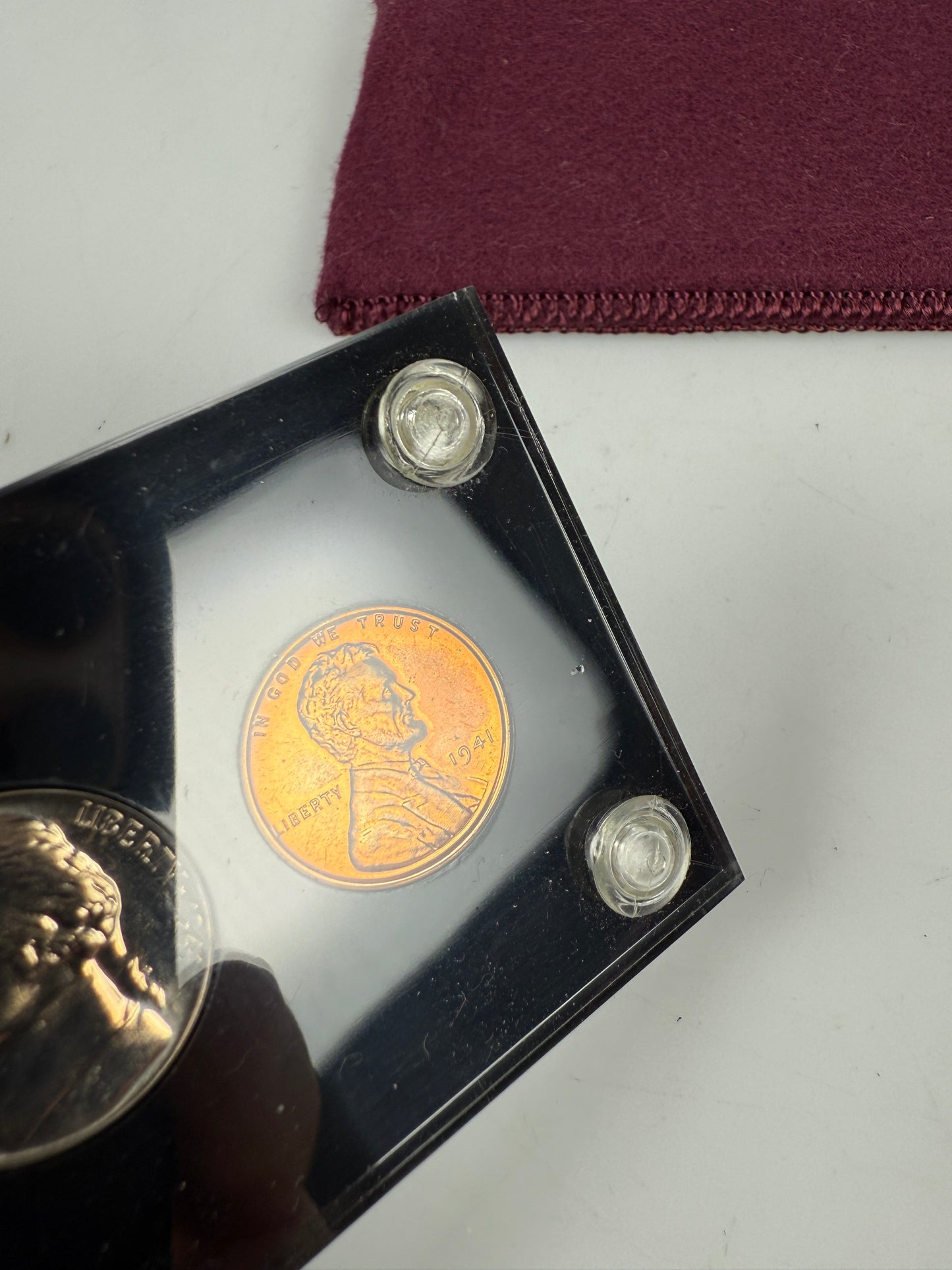 1941 US Mint Silver PROOF Set Gem Coins Black Capital Holder Display Box