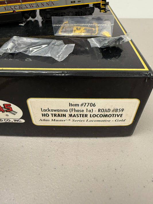 Atlas master gold HO 7706 Lackawanna Phase 1 859 Locomotive w/ DCC & Sound