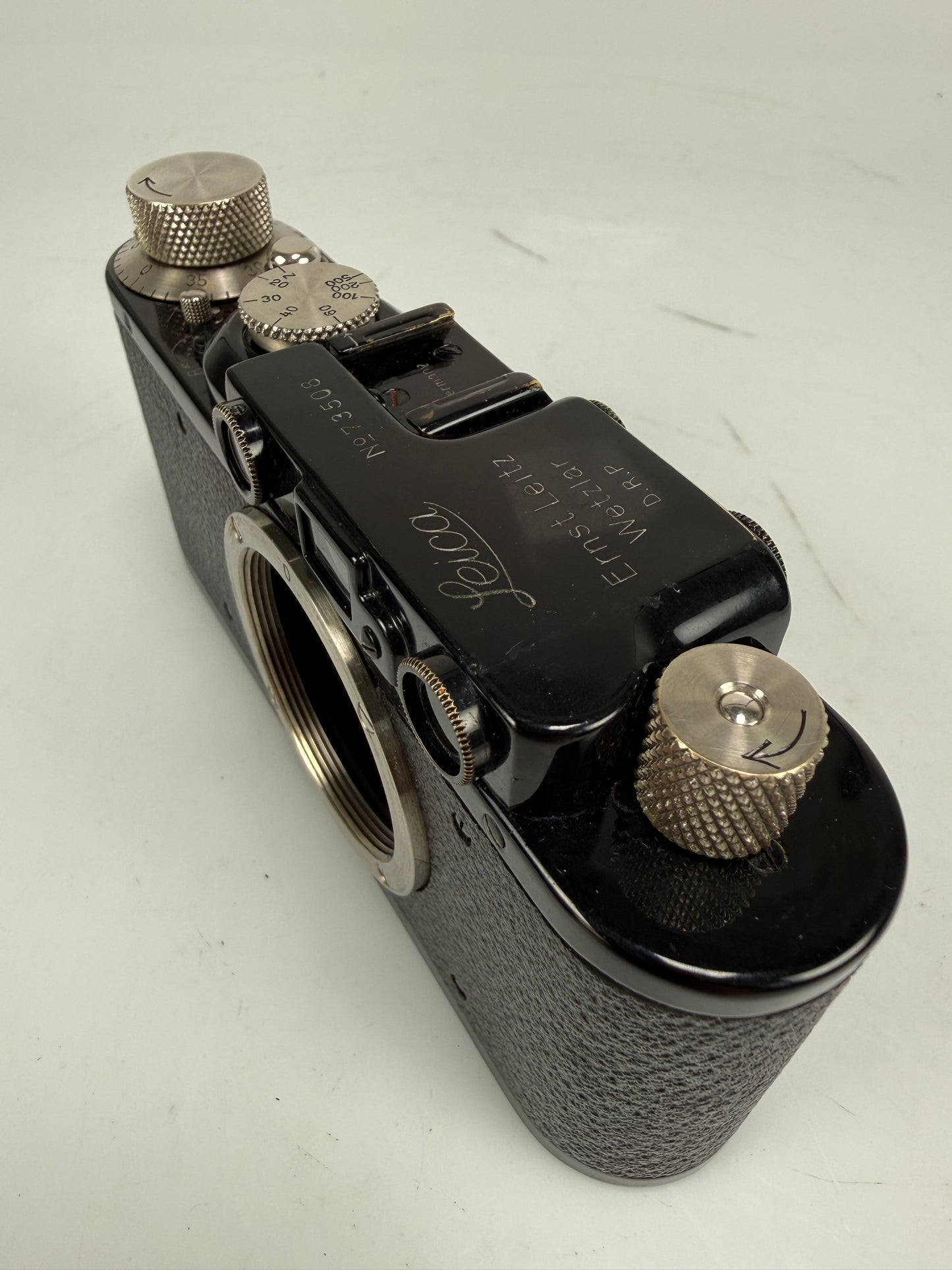 Leica II Model D 35mm Film Rangefinder Black Camera Body “Germany” hot shoe