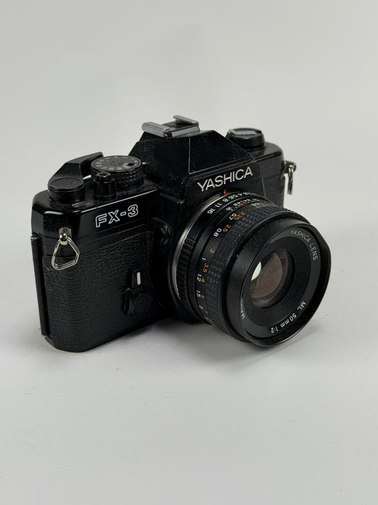 Yashica FX-3 Super 2000 35mm SLR Film Camera ML 50mm f2 Lens