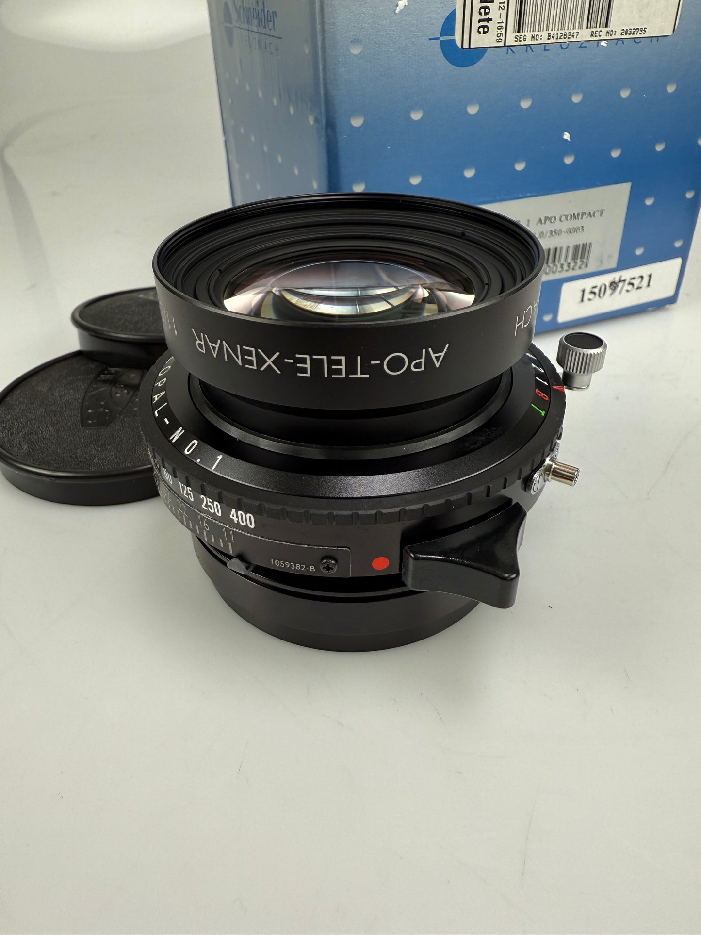 Schneider Apo TELE XENAR 350mm F11 COMPACT MC Lens in Copal #1 Shutter MINT in box