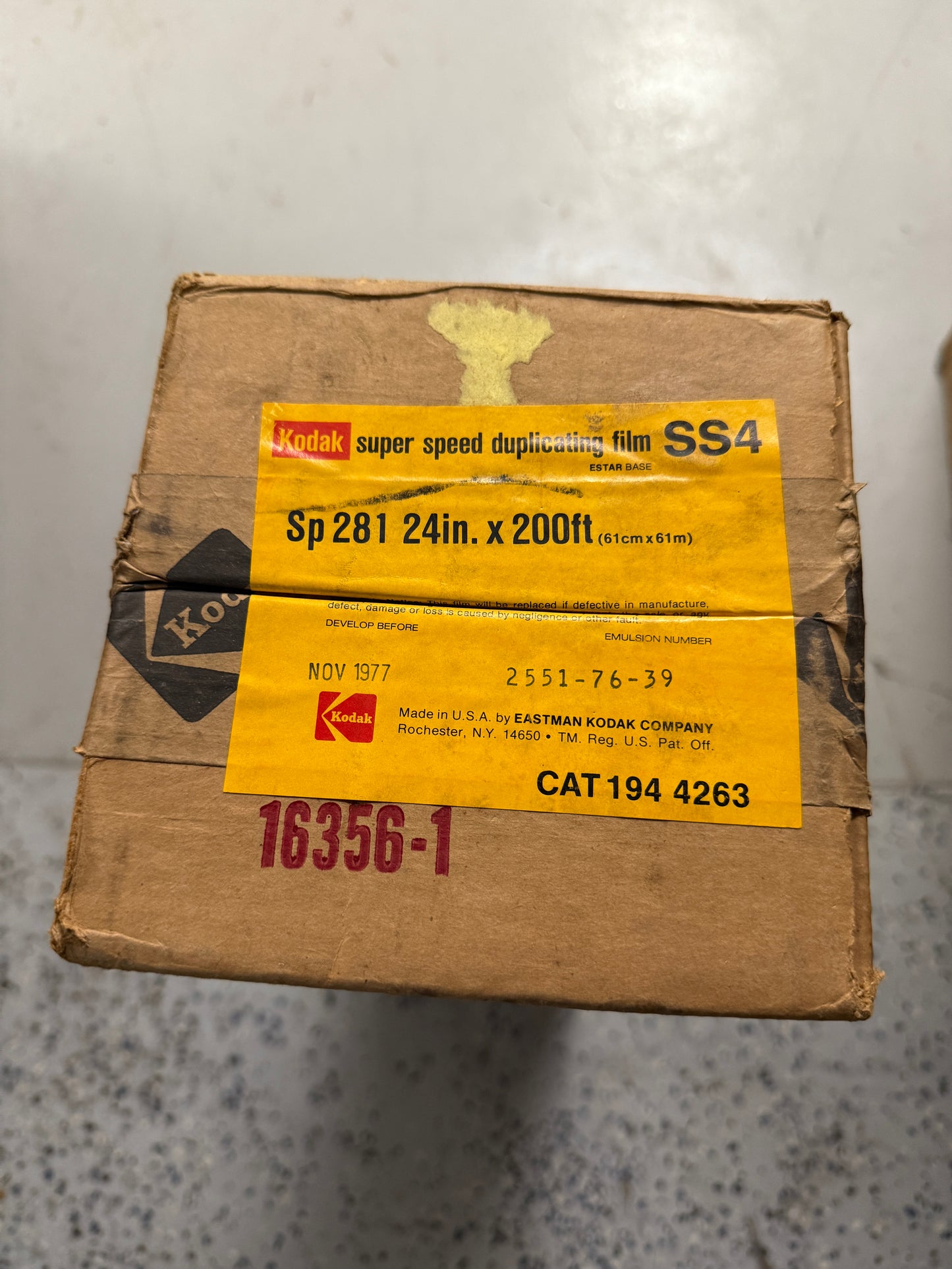 Kodak Super Speed Duplicating Film SS4 SP281 24’x200” RARE