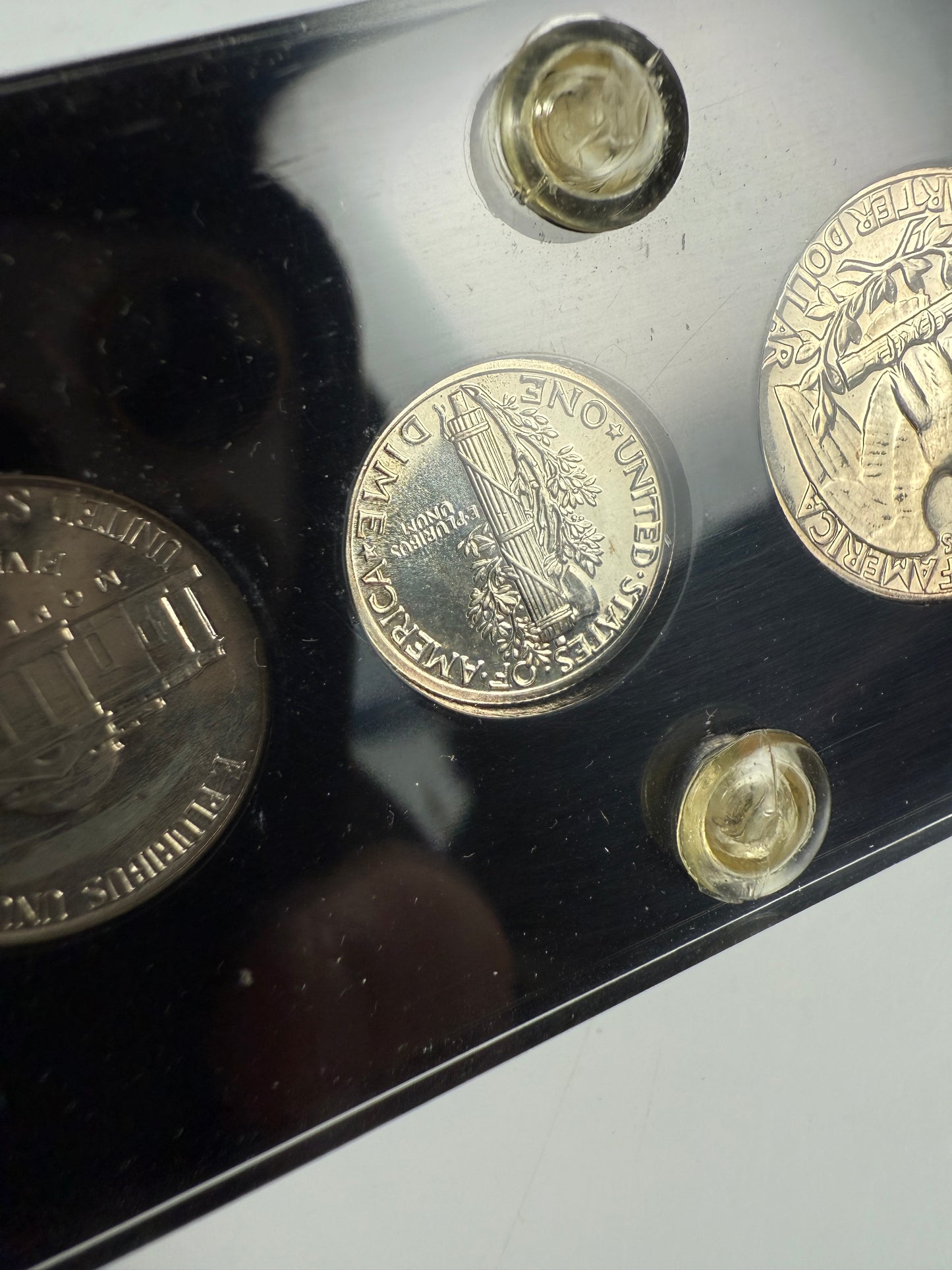 1938 US Mint Silver PROOF Set Gem Coins Black Capital Holder Display Box