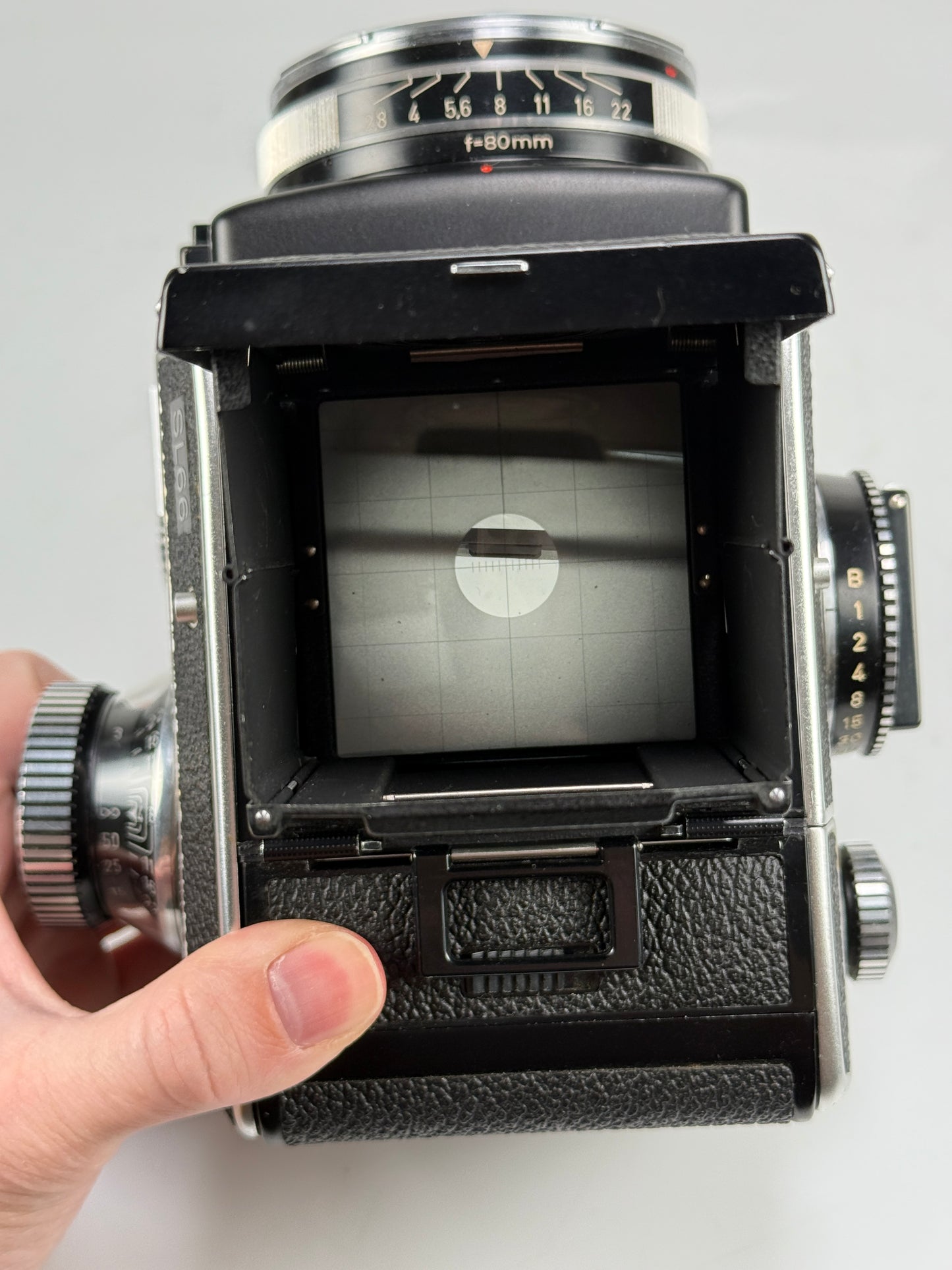 Rolleiflex SL66 Medium Format Camera with 80mm f2.8 HFT, waist level